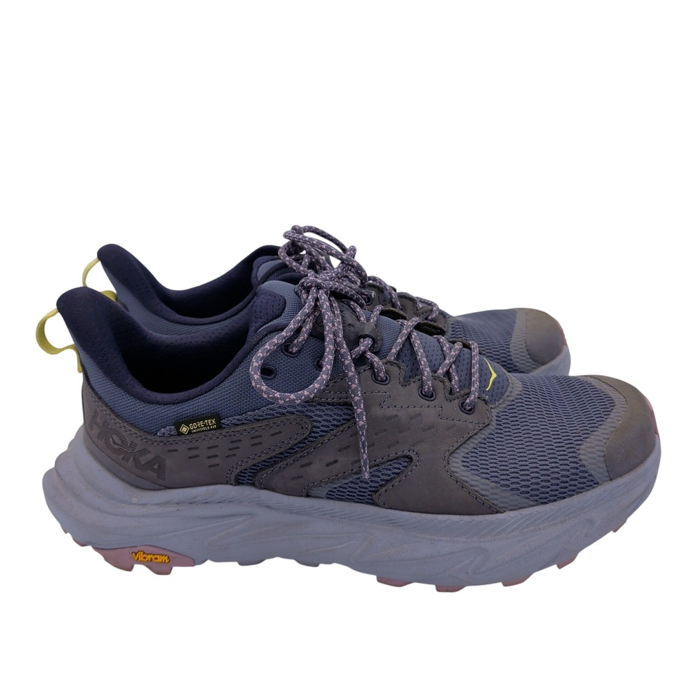 Hoka One One Anacapa 2 Low GTX Women 10B Blue Grey Purple Hiking Shoes 1142830